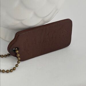 Coach Vintage Double Sided Leather Hang Tag